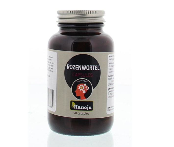 Hanoju Rhodiola rosea rozenwortel 400 mg capsule – 3% rosavin 2% salidroside gestandaardiseerd adaptogeen vegetarisch