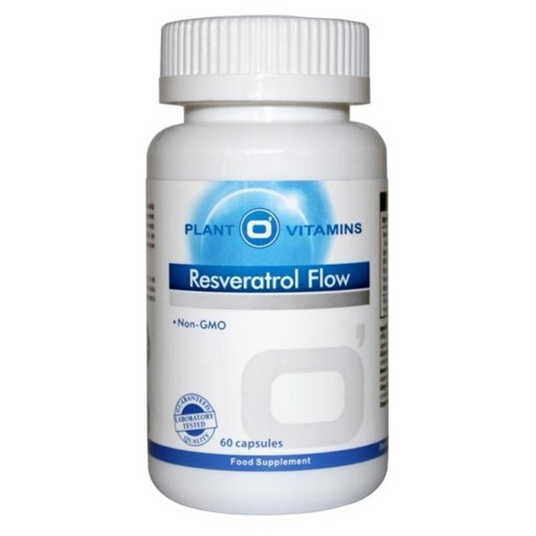 Plantovitamins Resveratrol Flow 60 capsules – resveratrol Japanse duizendknoop rode druif zwarte komijn mariadistel maretak knoflook policosanol