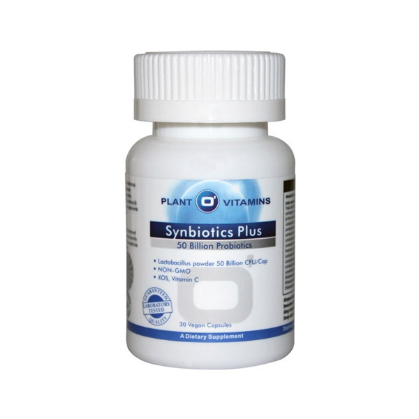 Plant O'Vitamins Synbiotics Plus 30 capsules – 20 levende bacteriestammen 50 miljard CFU prebiotische vezels XOS veganistisch