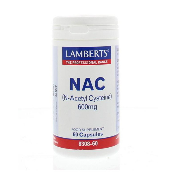 Lamberts N-Acetyl Cysteïne NAC 300 mg 90 capsules – puur NAC in HPMC-capsule, veganistisch en glutenvrij