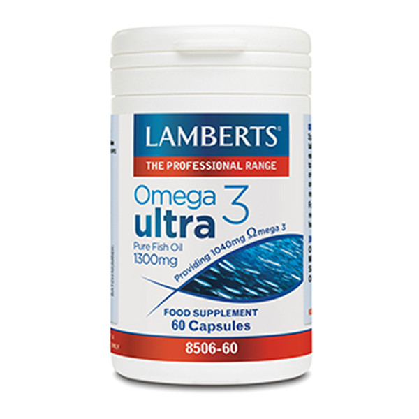 Lamberts Visolie Omega 3 Ultra 1300 mg 60 capsules – 715 mg EPA en 286 mg DHA per capsule in rundergelatine capsule