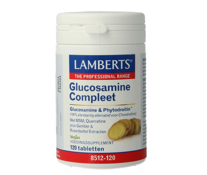Lamberts Glucosamine Compleet 120 tabletten – GlucosaGreen met Phytodroïtine, MSM, quercetine, gember en rozenbottel, veganistisch en schaaldierenvrij
