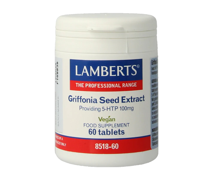 Lamberts Griffonia Zaad Extract 60 tabletten – 100 mg 5-HTP per tablet uit Griffonia simplicifolia, veganistisch