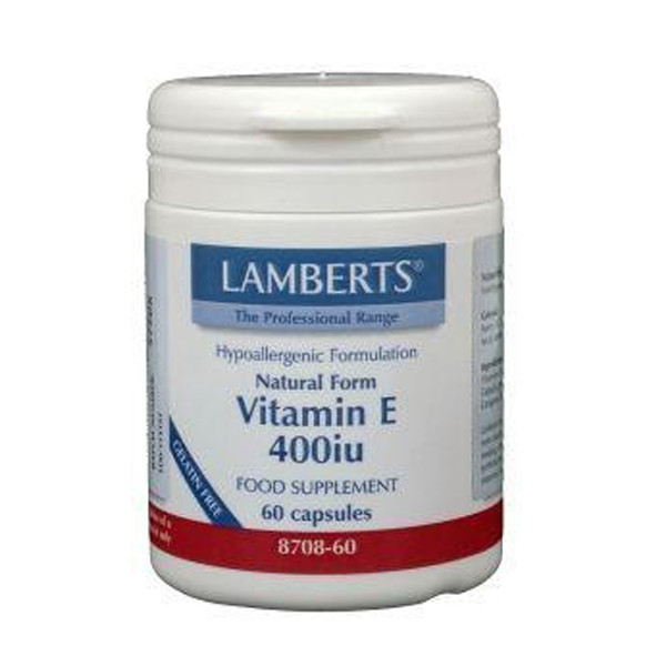 Lamberts Vitamine E 400IE natuurlijk - 60 Vegacaps