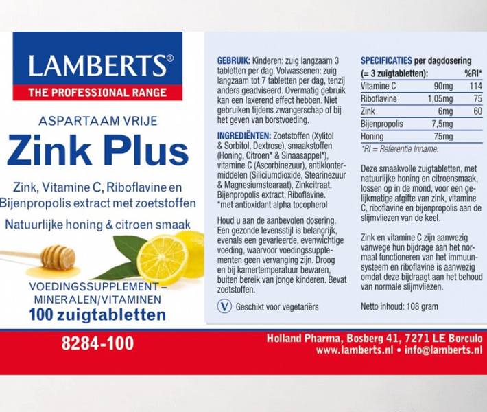 Lamberts Zink zuigtabletten