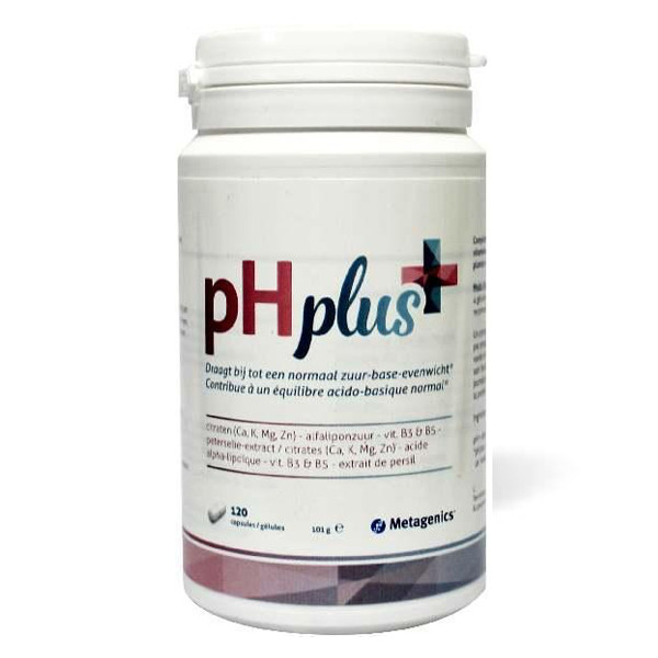 Metagenics PH Plus capsules – citratenmix 2100 mg peterselie-extract alfaliponzuur zink calcium vitamine B3 B5 zuur-basemetabolisme