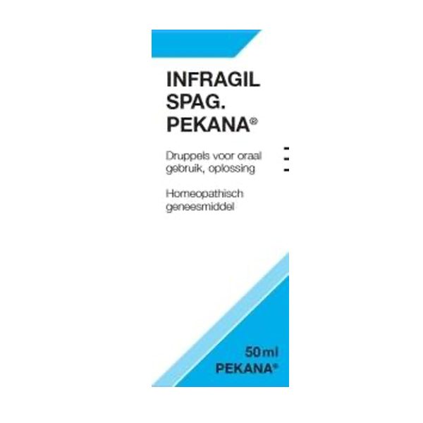 Pekana Infragil Spag. 50ml homeopathisch geneesmiddel druppels - Echinacea Angustifolia D5 China Officinalis D4 Lachesis Mutus D12 Marrubium Vulgare D4 18% alcohol EAN 8717185283013