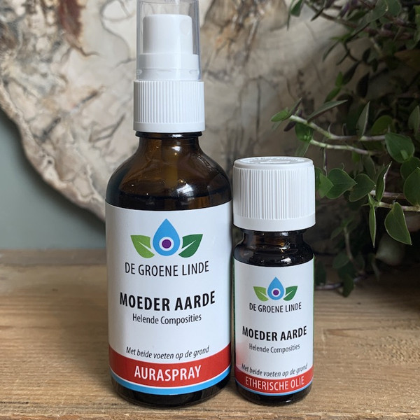 De Groene Linde, Moeder Aarde, etherische olie 30 ml en auraspray 50 ml